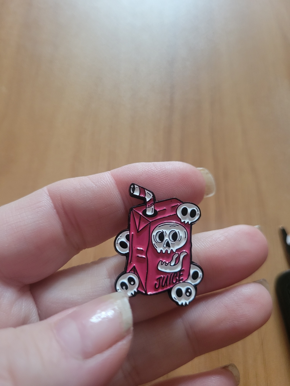 👻BUY 1 GET 1 FREE👻Pink Skull Juice Box Enamel Brooch – Women’s Novelty Pin